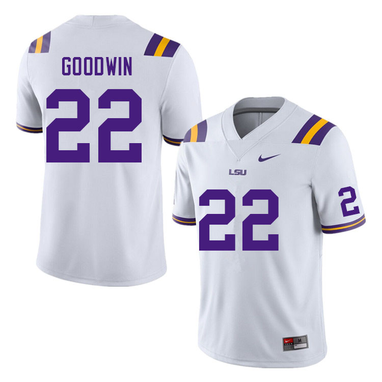 Men #22 Armoni Goodwin LSU Tigers College Football Jerseys Sale-White
